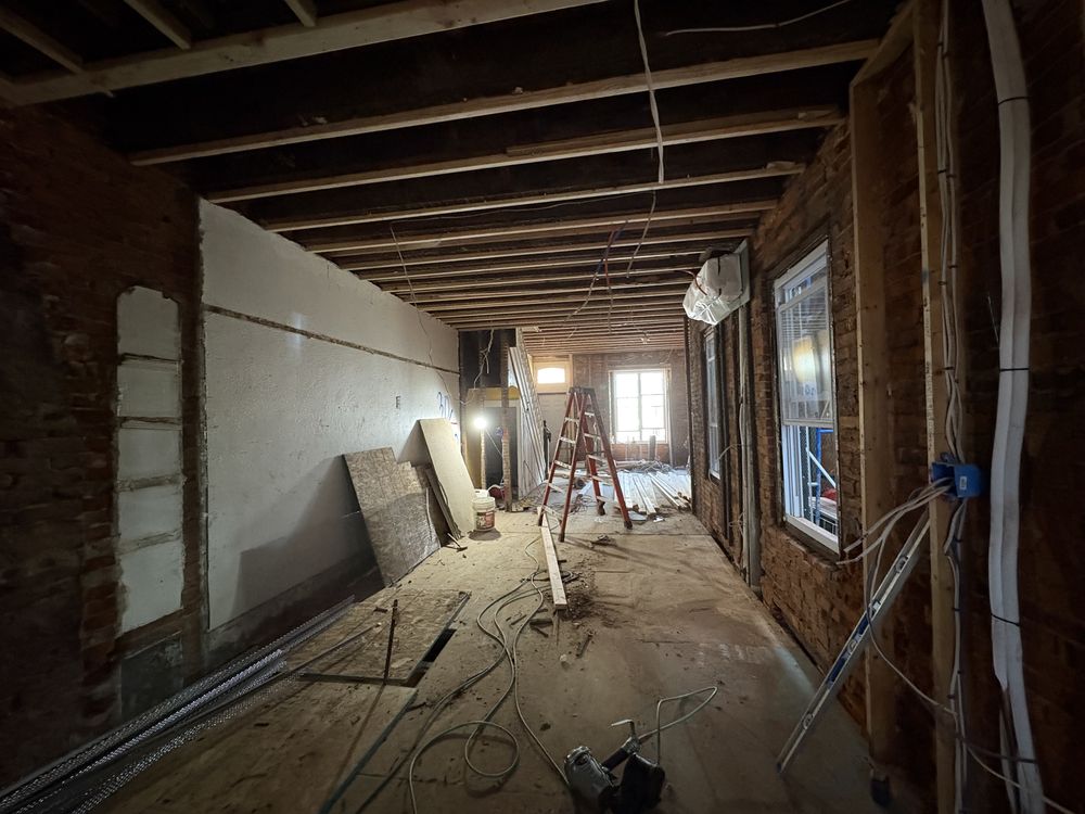 Stage 2: new framing in place