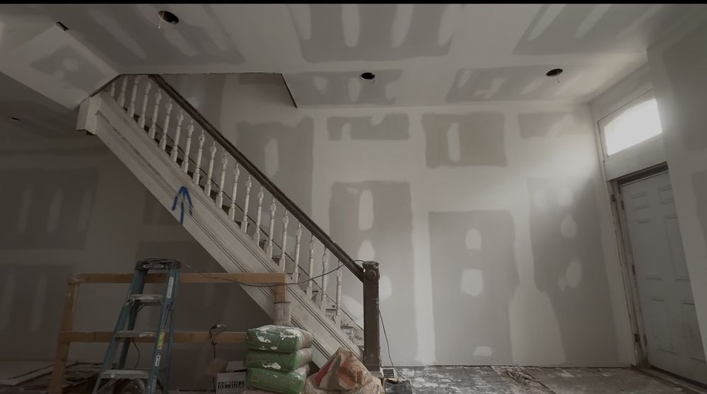 Stage 3: drywall hung and finished
